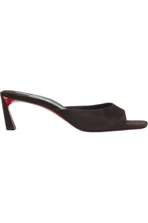 Christian Louboutin Sko, Dame, Brun, 36 EU, Elegant Mid-Heel Sandal