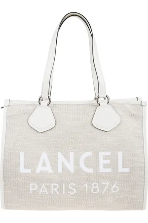 LANCEL Taske, Dame, Hvid, ONE SIZE, Uld, Stilfuld Zip Tote Taske
