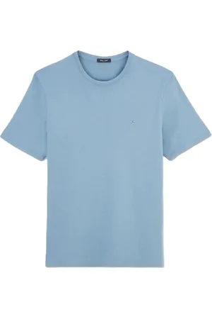 Eden Park Top, Herre, Blå, L, Bomuld, Blå kortærmet rund hals T-shirt