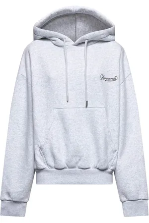 Jacquemus Sweathshirts & Hoodies, Dame, Grå, M, Bomuld, Grå Hættetrøje med 50