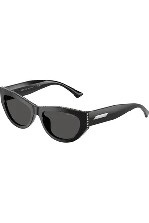 Jimmy Choo Tilbehør, Dame, Sort, 54 MM, Uld, Stilfulde solbriller i blå nuance