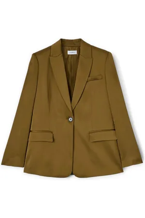 Motivi Jakke, Dame, Grøn, M, Satin, Enrækkes Satin Blazer