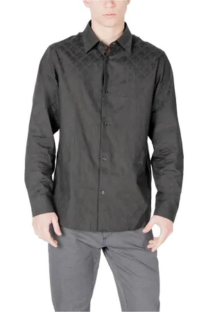 Armani Exchange Skjorte, Herre, Sort, 2XL, Bomuld, Elegant langærmet herreskjorte
