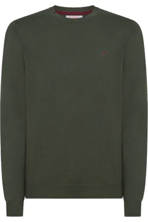 sun68 Strik, Herre, Grøn, S, Uld, Uldblanding Pullover med Logo