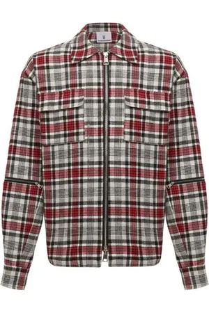 DIEGO VENTURINO Jakke, Herre, Flerfarvet, XL, Bomuld, Multifarvet Tartan Bomuldjakke med Lommer