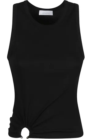 Paco rabanne Top, Dame, Sort, XS, Uld, Stilfuld Ærmeløs Tank Top