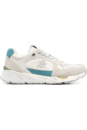 Premiata Sko, Herre, Flerfarvet, 40 EU, Læder, Suede og polyamid sneakers med læderforing