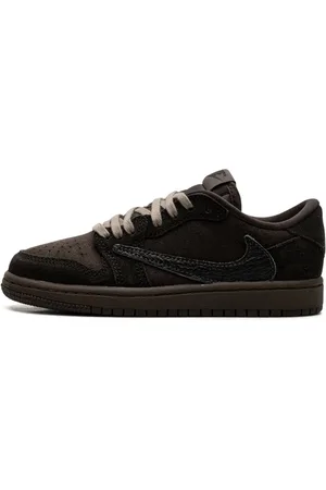 Jordan Sko, unisex, Sort, 33 1/2 EU, Velvet Brown Low OG Travis Scott