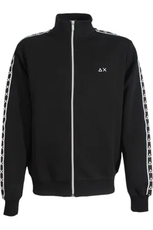 sun68 Sweathshirts & Hoodies, Herre, Sort, M, Bomuld, Hættetrøje med lynlås og logo