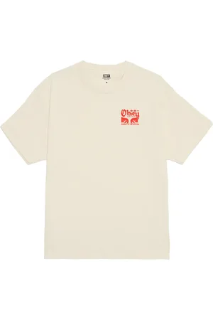 Obey Top, Herre, , XL, Bomuld, Rytme Tee med Side Logo Print