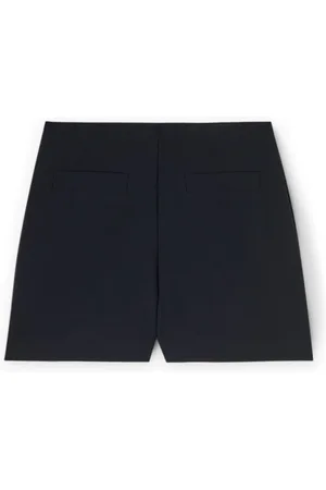 Motivi Shorts, Dame, Sort, L, Polyester, Shorts med høj talje lavet af kreppstof