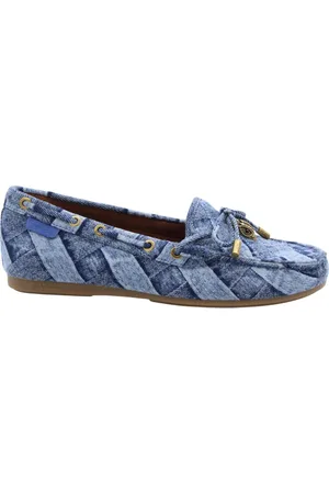 Kurt Geiger Sko, Dame, Blå, 38 EU, Uld, Klassiske Oliena Mokkasiner Sko