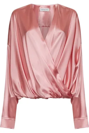 DRIES VAN NOTEN Bluser & Skjorter, Dame, Lyserød, S, Uld, Rosa Skjorte fra Portugal