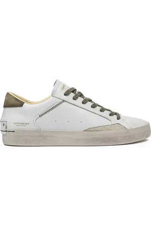 Crime london Sko, Herre, Hvid, 41 EU, Læder, Italiensk Fremstillet Hvide Læder Sneakers