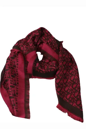 Pinko Tilbehør, Dame, Flerfarvet, ONE SIZE, Uld, Flosset Logo Uld Blandet Tørklæde