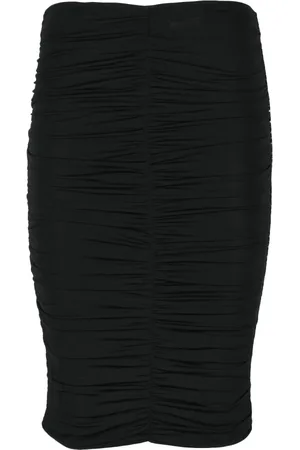 Givenchy Nederdel, Dame, Sort, M, Rynket Jersey Nederdel med Lynlåslukning