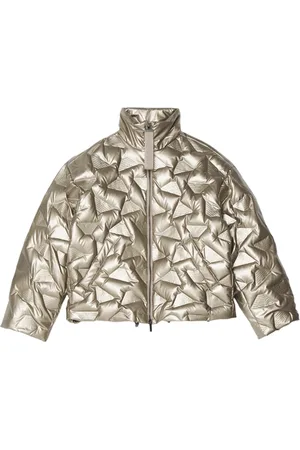 Emporio Armani Jakke, Dame, Gul, L, Polyester, Polyester jakke med gentaget tone-i-tone logo