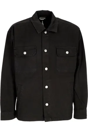 Obey Jakke, Herre, Sort, S, Bomuld, Sort Skjortejakke med Krave