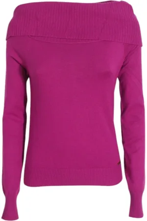 Twin-Set Strik, Dame, Lyserød, S, Ribbet Turtleneck Sweater