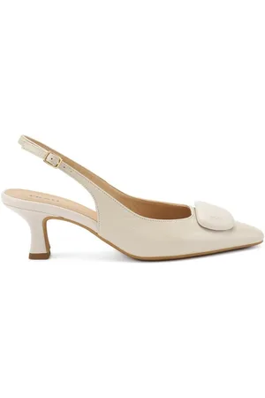 Frau Sko, Dame, , 38 EU, Læder, Elegant Slingback i Ecrù Vernice