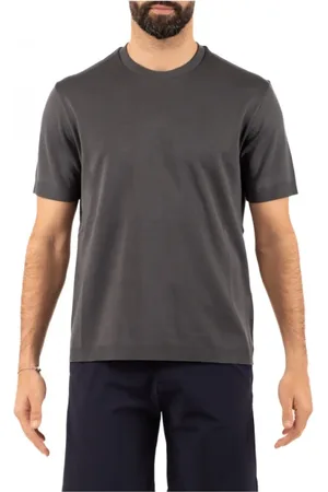 HERNO Top, Herre, Grå, S, Uld, Stilfuld Strik Top