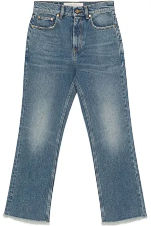 Golden Goose Jeans, Dame, Blå, W27, Blå Cropped Dame Jeans