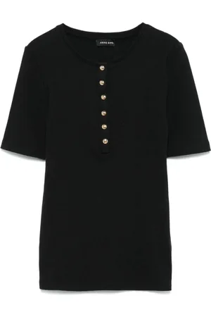 ANINE BING Top, Dame, Sort, S, Bomuld, Alessia Tee