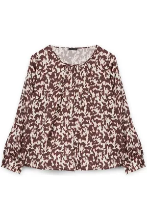Fiorella rubino Bluser & Skjorter, Dame, Flerfarvet, 5XL, Satin, Bluse med leopardtryk