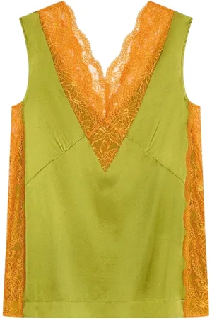 DRIES VAN NOTEN Top, Dame, Grøn, S, Olivengrøn Top