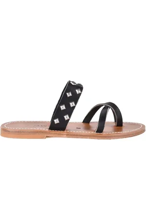 K jacques Sko, Dame, Sort, 36 EU, Læder, Læder Flade Sandaler