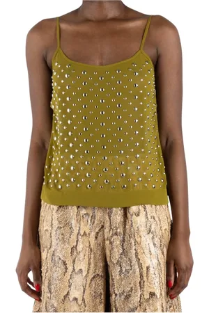 DRIES VAN NOTEN Top, Dame, Grøn, L, Olivengrøn Top