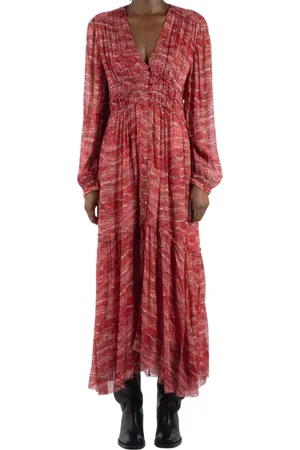 Isabel Marant Kjole, Dame, Rød, L, Rød Viskose Kjole