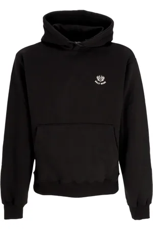 DOLLY NOIRE Sweathshirts & Hoodies, Herre, Sort, M, Bomuld, Sort hættetrøje med lommer