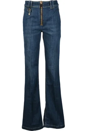 Elisabetta Franchi Jeans, Dame, Blå, W28, Bomuld, Stilfulde Jeans i Bomuldsblanding