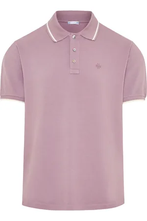 Jacob Cohen Top, Herre, Lilla, XL, Bomuld, Bomuldspolo med broderet logo
