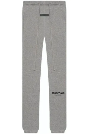FEAR OF GOD Bukser, Herre, Grå, L, Uld, Mørk Havregryn Sweatpants Stilfuld Behagelig
