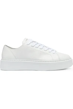 Crime london Sko, Herre, Hvid, 41 EU, Læder, Hvide Læder Sneakers Høj Kvalitet