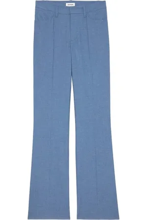 Zadig & Voltaire Bukser, Dame, Blå, M, Uld, Stilfulde Bukser