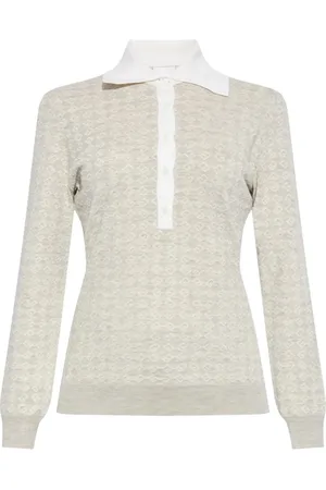 Givenchy Top, Dame, , M, Uld, Monogram Jacquard Polo Shirt