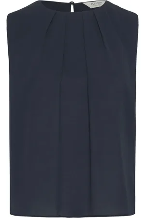 Part Two Top, Dame, Blå, 2XL, Polyester, Feminin Top med Rund Hals
