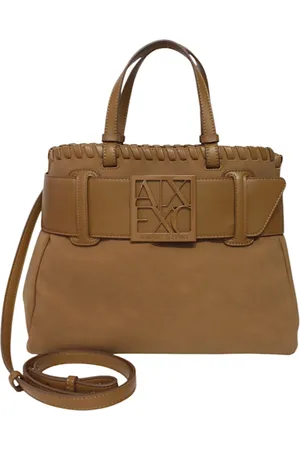 Armani Exchange Taske, Dame, Brun, ONE SIZE, Læder, Imiteret lædertaske med aftagelig rem