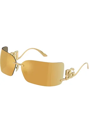 Dolce & Gabbana Tilbehør, Dame, Gul, 54 MM, Uld, Stilfulde solbriller Dg2319 i sort