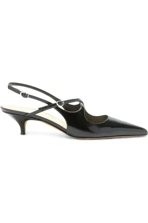 Proenza Schouler Sko, Dame, Sort, 38 1/2 EU, Læder, Crossover Slingback Pumps
