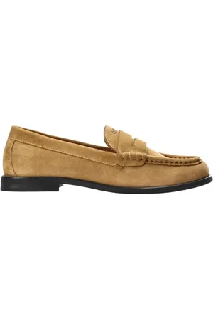 &Copenhagen Sko, Dame, Brun, 36 EU, Suede, Karamel Suede Loafers til Kvinder