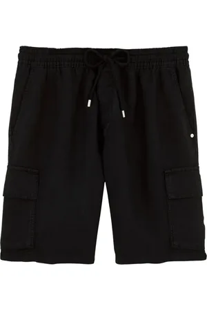 Vilebrequin Shorts, Herre, Sort, 2XL, Linned, Linned Cargo Shorts med Lommer