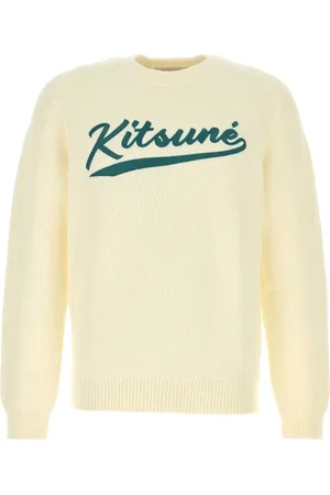 Maison Kitsuné Sweathshirts & Hoodies, Herre, , L, Bomuld, Ivory Bomuld Blend Sweater