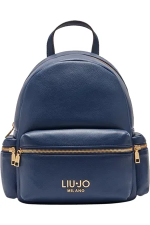 Liu Jo Taske, Dame, Blå, ONE SIZE, Uld, Studded rygsæk med lynlåslukning