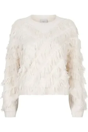 Dante 6 Strik, Dame, , XS, Uld, Elegant Frynse Sweater