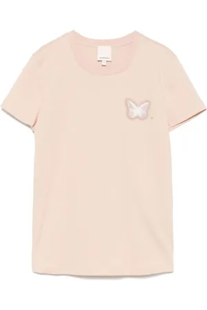 Emporio Armani Top, Dame, Lyserød, M, Blush Crew Neck Logo Print