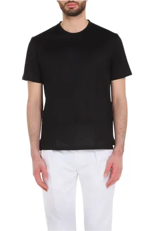 Paolo Pecora Top, Herre, Sort, 2XL, Uld, T-shirt i filo